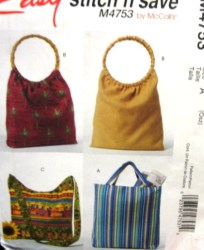 4753 HANDBAGS, TOTES, CARRY ALLS EZ PATTERN
